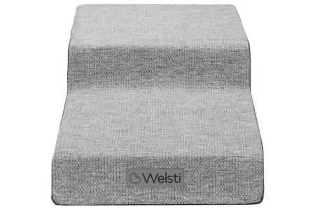 Schody dla psa Welsti 30 cm 2 pochylne stopnie ciemne szare
